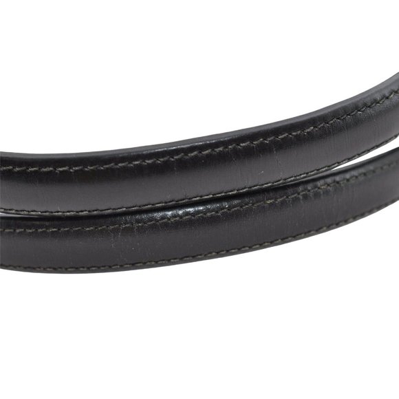 Gucci black leather top handle Kelly bag with blue lapis - Picture 10 of 16